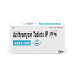 Azee 250 Mg Box/Carton showing the Front face.