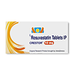 Crestor 10 Mg Box/Carton showing the Front face.