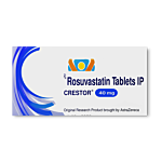 Crestor 40 Mg Box/Carton showing the Front face.