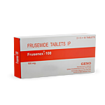 Frusenex 100 Mg Box/Carton showing the Front face.
