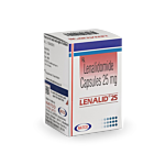 Lenalid 25 Mg Capsules Box/Carton showing the Front face.