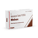Mebex 100 mg With Mebendazole