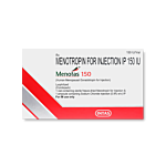 Menotas 150 IU-ml Injection Box/Carton showing the Front face.