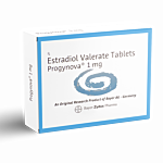 Progynova 1 mg Box/Carton showing the Front face.