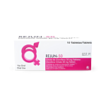 Rejun 50 Tablet Box/Carton showing the Front face.