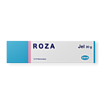 Roza Gel 30 gm Tube showing the Front face.