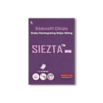 Siezta 100 Mg Sildenafil Oral Strips Box/Carton showing the Front face.