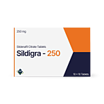 Sildigra 250 Mg Box/Carton showing the Front face.