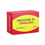 Snovitra 60 mg Box/Carton showing the Front face.