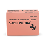 Super Vilitra Box/Carton showing the Front face.