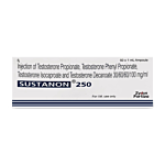 Sustanon 250 Injection Box/Carton showing the Front face.