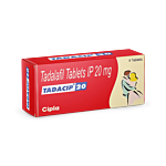 Tadacip 20 mg Box/Carton showing the Front face.