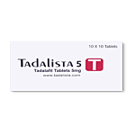 Tadalista 5 mg Box/Carton showing the Front face.