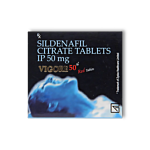 Vigora 50 Mg Box/Carton showing the Front face.
