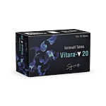 Vitara-V 20 Tablet Box/Carton showing the Front face.