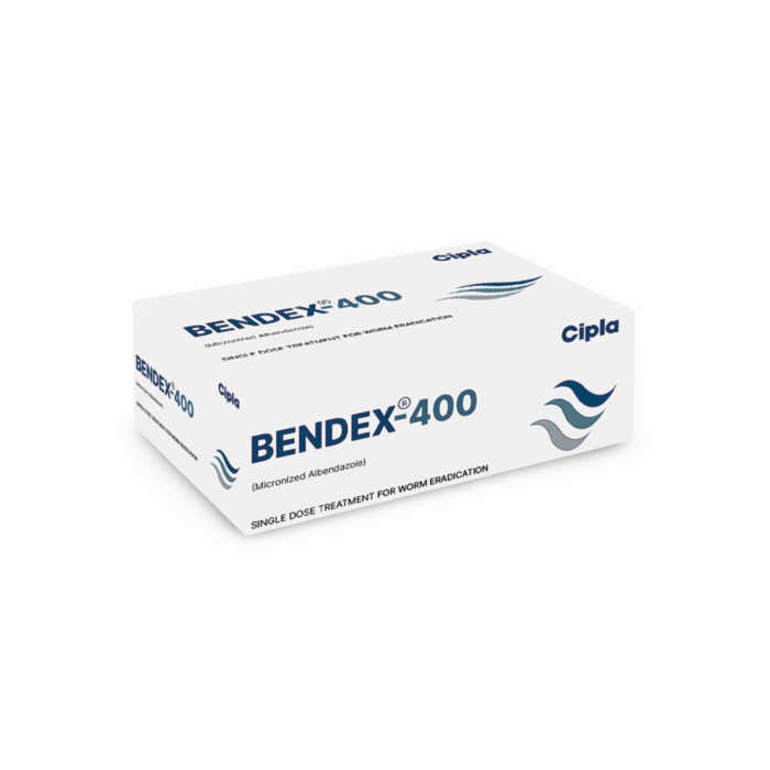 Bendex 400 Tablet Box/Carton showing the Front face.