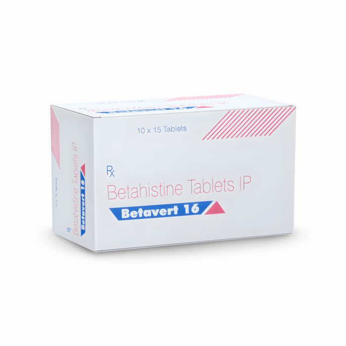 Betavert 16 mg Box/Carton showing the Front face.