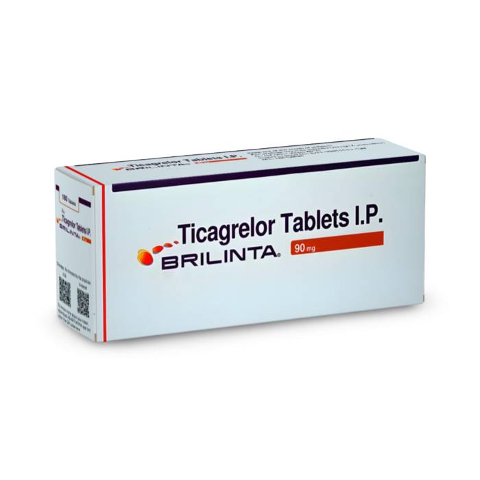 Brilinta 90 Mg Tablet Box/Carton showing the Front face.