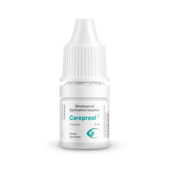 Careprost (With Brush) 3ml 0.03% Eye Drops Bottle showing the Front face.