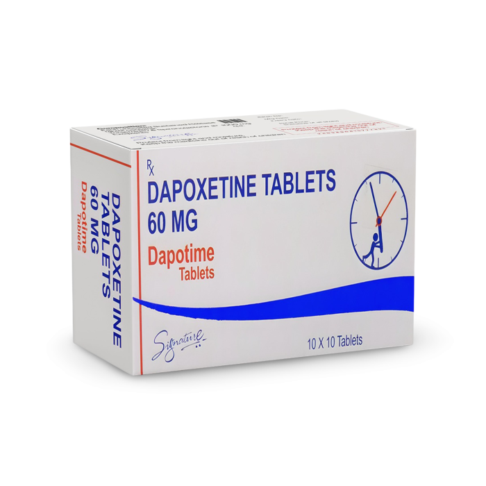 Dapotime 60 Mg Box/Carton showing the Front face.