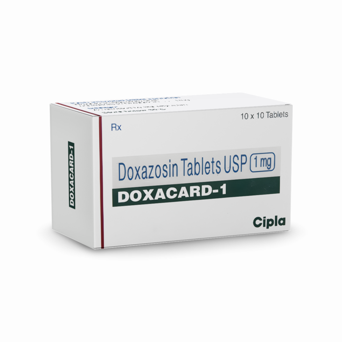 Doxacard 1 mg Box/Carton showing the Front face.