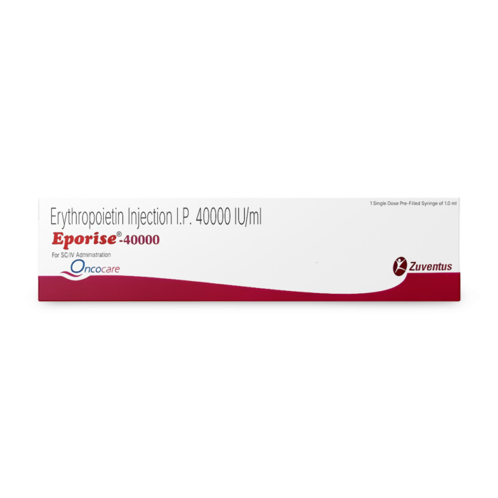 Eporise 40000 IU 1ml Injection Box/Carton showing the Front face.