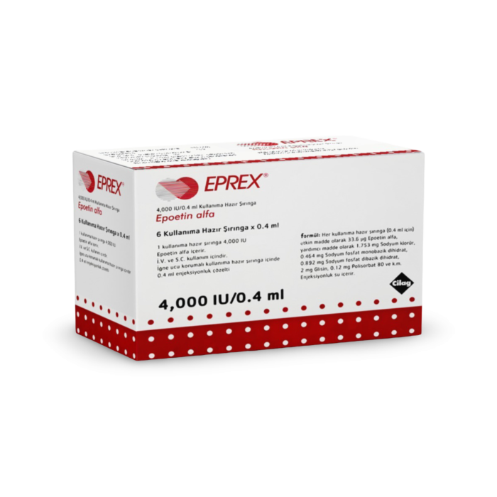 Eprex 4000IU 0.4 ml Injection Box/Carton showing the Front face.