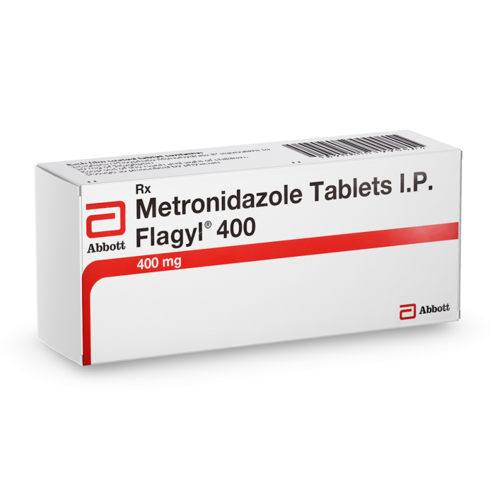 Flagyl 400 mg Box/Carton showing the Front face.