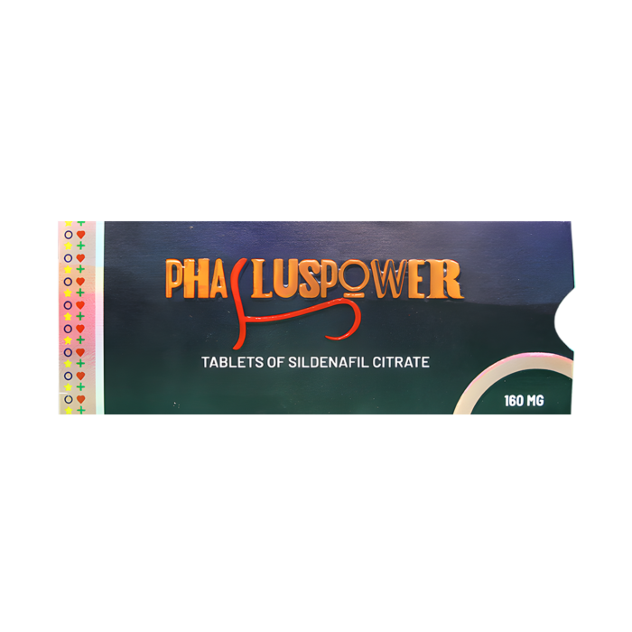 Phallus Power 160 Mg Box/Carton showing the Front face.