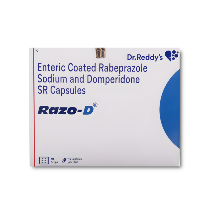 Razo D Box/Carton showing the Front face.