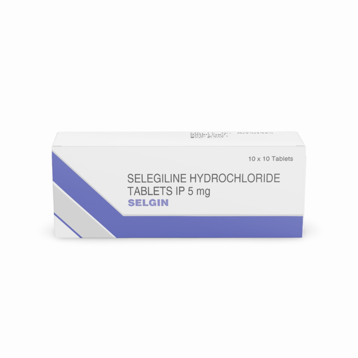 Selgin Tablet 5 Mg Box/Carton showing the Front face.