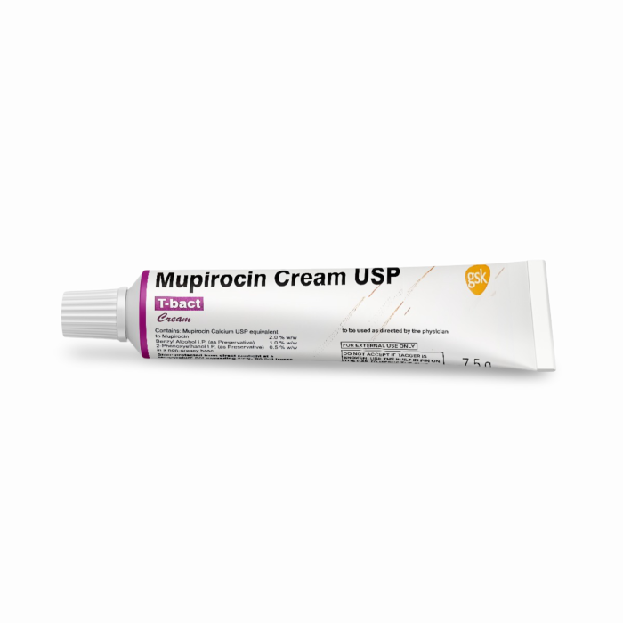 T Bact 7.5 gm Cream Tube showing the Front face.