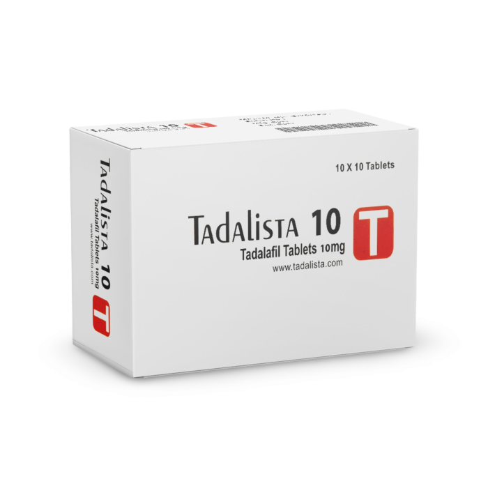 Tadalista 10 Mg Box/Carton showing the Front face.