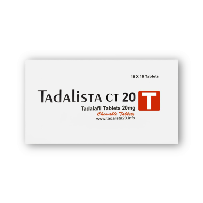 Tadalista CT 20 Mg Box/Carton showing the Front face.