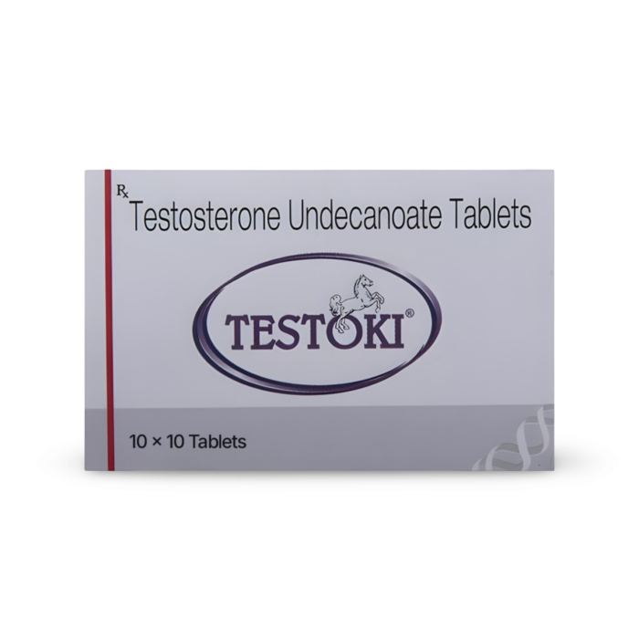 Testoki Tablet Box/Carton showing the Front face.