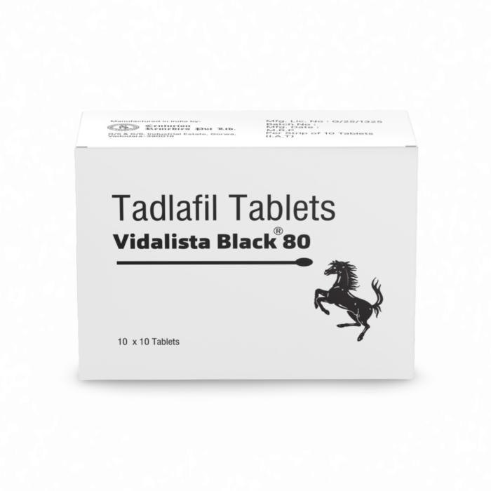 Vidalista 80 Mg Box/Carton showing the Front face.