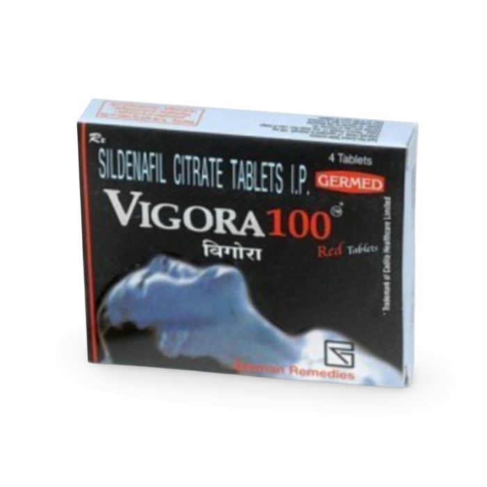 Vigora 100 mg Box/Carton showing the Front face.