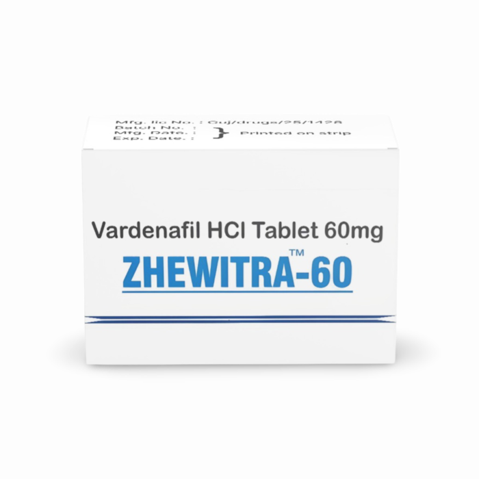 Zhewitra 60 Mg Box/Carton showing the Front face.