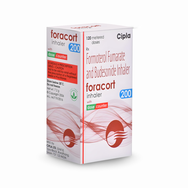 Foracort Inhaler 6/200 mcg with Budesonide + Formoterol Fumarate