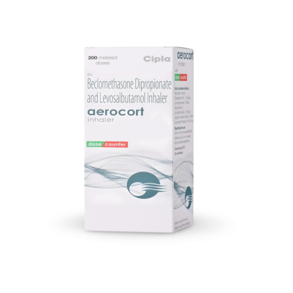 Aerocort Inhaler with Beclomethasone Dipropionate and Levosalbutamol