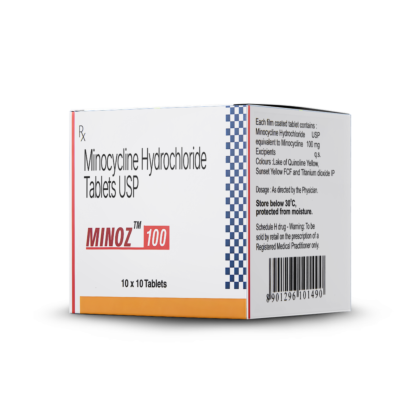 Minoz 100 mg with Minocycline Hydrochloride