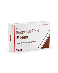 Mebex 100 mg With Mebendazole