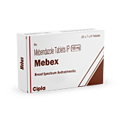 Mebex 100 mg With Mebendazole